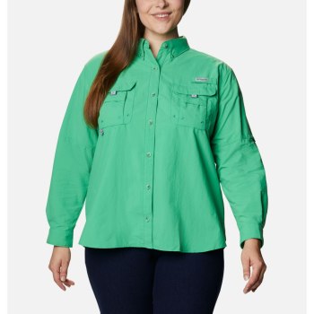 Columbia PFG Bahama Long Sleeve Plus Size, Camisa Turquesa Para Mujer | 820967-BTD